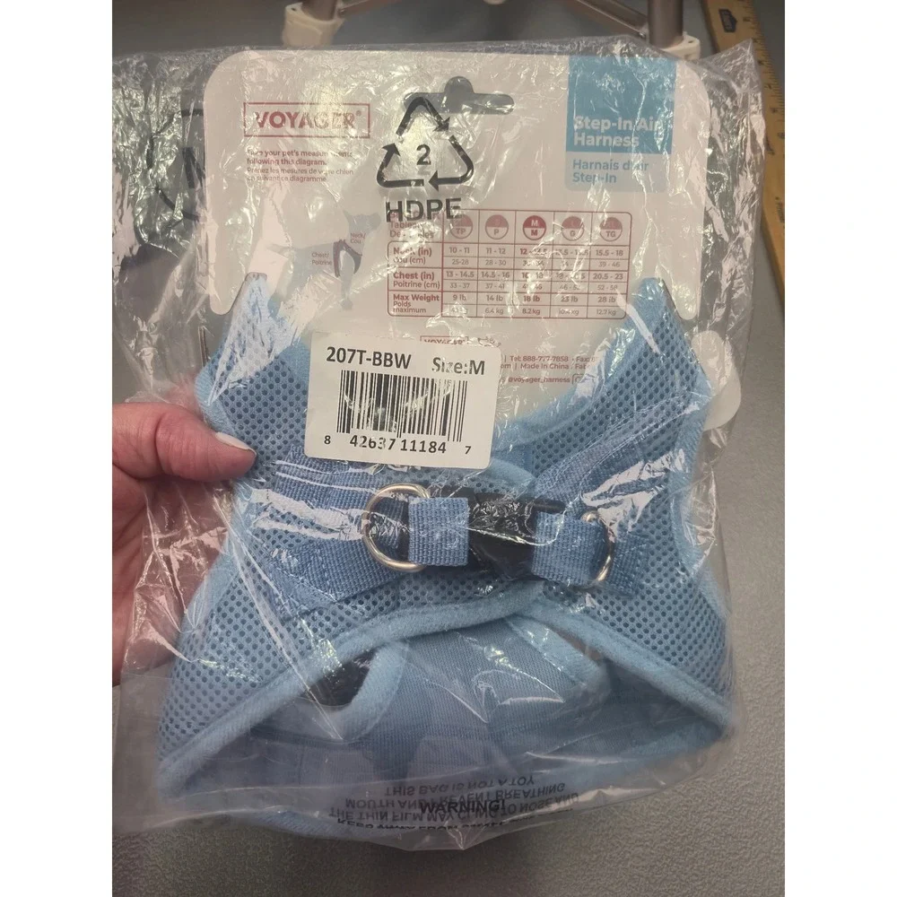 Voyager Step-In Air Mesh Dog Harness Light Blue Size Medium 207T-BBW